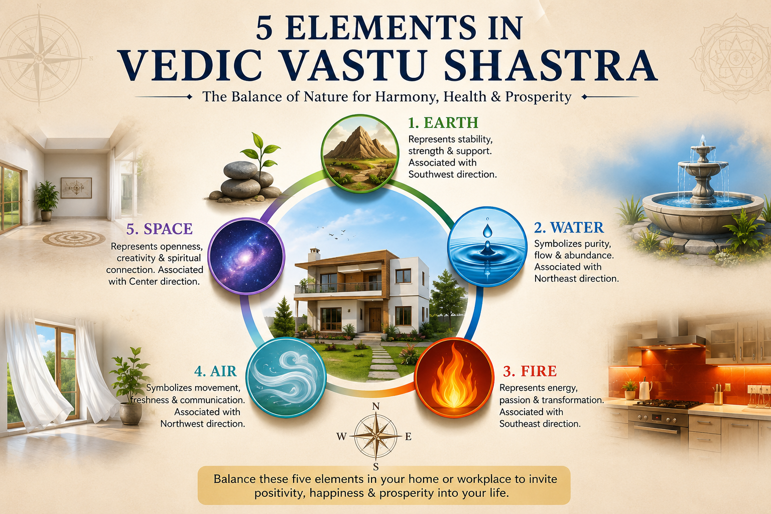 5 Elements in Vedic Vastu Shastra